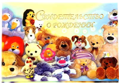 Папка "Свидетельство о рождении", МИКС (старый формат)