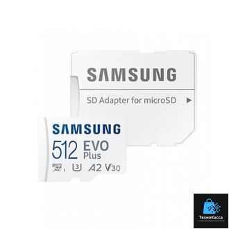 Карта памяти Samsung microSDXC 512GB Evo Plus Class 10, UHS-I (MB-MC512KA/APC) 130MB/s (SD адаптер)