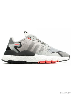 Adidas Nite Jogger Grey/White/red Унисекс (36-45)