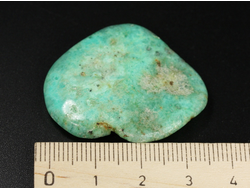 Хризопраз, полировка плоская, Австралия (37*32*6 мм, 10,5 г) №35683