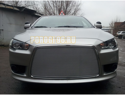 Защита радиатора Mitsubishi Lancer X 2011- chrome PREMIUM