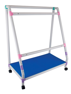 PANEL STAND C (WITH ONE MDF SHELF )/ Подставка для детской развивающей доски, с одной пластиковой полкой