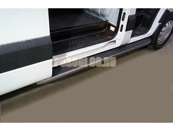 Порог алюминиевый с пластиковой накладкой (карбон серый) 2020 мм (правый) ТСС для Sollers Atlant 2023-