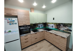 Кухня зеленая