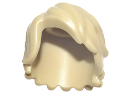 Minifigure, Hair Mid-Length Tousled with Side Part, Tan (25409 / 6195105)