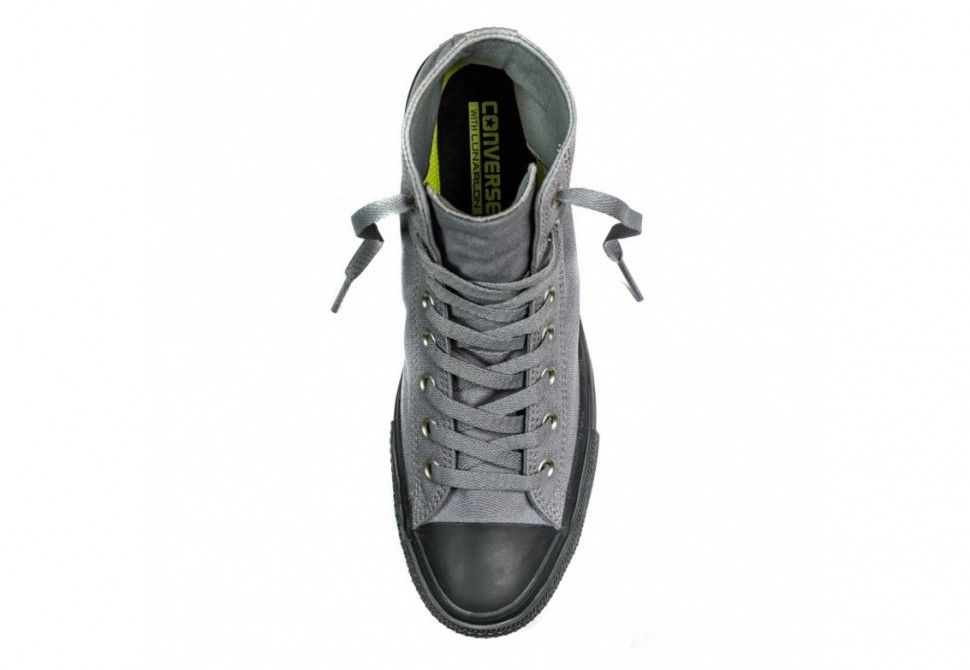 Серые высокие кеды Converse Chuck II DOLPHIN/STORM WIND/GUM - 155498C