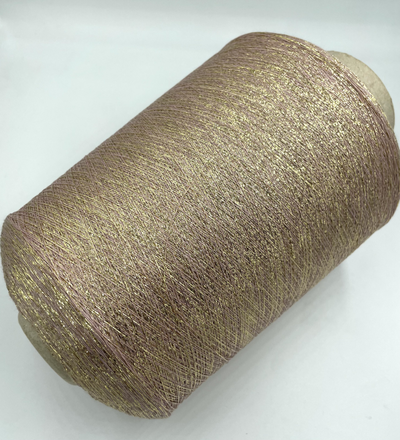 TORCITURA di DOMASO BACH LUREX  люрекс 1/ 34000 65% ВИСКОЗА 35% PL  (вес 50 грамм, длина 1700 метров) цв.52 розовое золото
