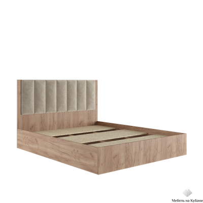 Ева кровать Крафт табачный/Кашемир (с основанием)