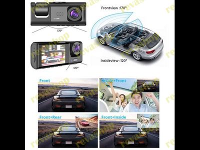 Видеорегистратор 3в1 с камерой запись салона и камерой парковки заднего вида Black Box Traffic Recorder