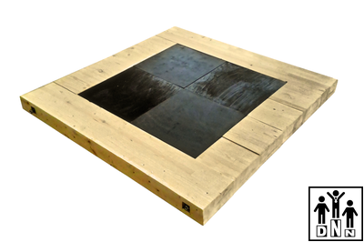 Помост для гиревого спорта 1.5х1.5х0.1м рез. Амортизаторы  1х1х0.02м DNN