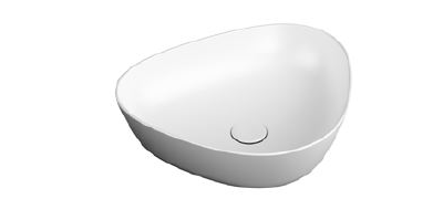 Треугольная раковина-чаша, 47 см, матовая, белая, VitrA PLURAL, 7812B401-0016