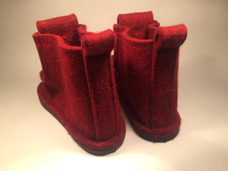 Валенки шитые  женские красные  подошва профилактика