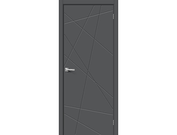 Дверь Межкомнатная "Графити - 5" (Stormy Silk-Т.Серый Шелк)
