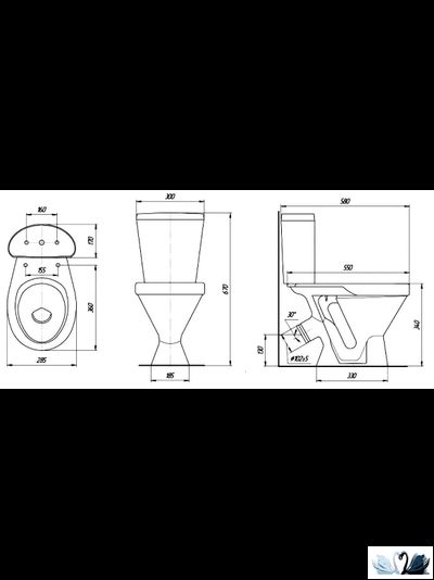 Унитаз Rosa Детский компакт с сиденьем