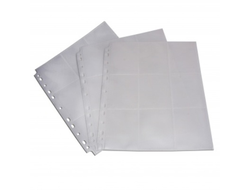 Лист для хранения карт в альбоме "Blackfire" с боковой загрузкой (3х3): белый