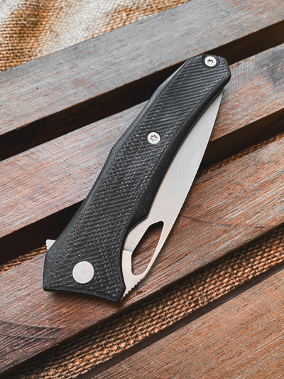 Складной нож Бизон сталь Elmax, рукоять G10, цвет черный