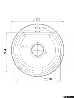 Мойка композитная GRANFEST SMART GF-SM 435 D=432 (бежевый белый песочный)