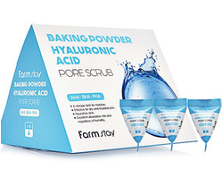 FarmStay Baking Powder Hyaluronic Acid Pore Scrub Скраб для лица в пирамидках c гиалуроновой кислотой 1шт