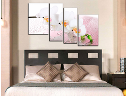 Модульная картина "Ветка нежной орхидеи"