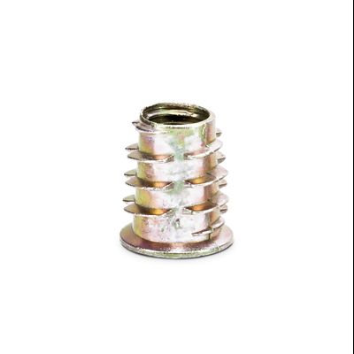 Мебельная футорка М6*8 с разорванной резьбой со шляпкой