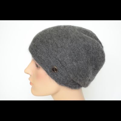 Темно - серый берет вязаный Vizio Италия 5122