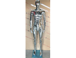 M88S Манекен глянцевый мужской пластик хром