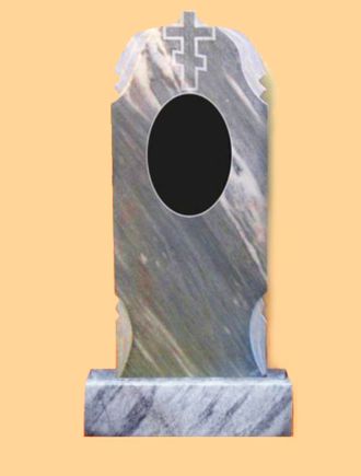 Памятник из мрамора (фигурный) 1100х500х80 с гравировкой 300х400 — МФ-14
