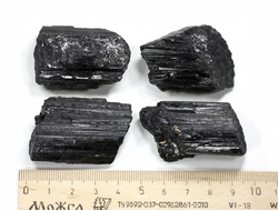 Турмалин чёрный шерл в ассортименте, кристалл /фрагмент кристалла, Бразилия (40-45 мм, 37-43 г) №29748