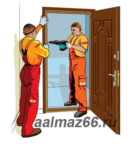 Установка металлической двери