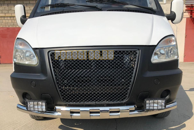 Защита переднего бампера с перемычками d60/42 для Газель 27057