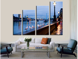 Модульная картина "Встреча у реки"