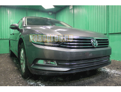 Защита радиатора Volkswagen Passat B8 1.4 TSI 2014- (3 части) black
