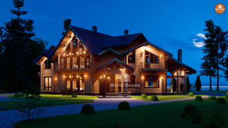 Шикарный дом из клееного бруса - проект №98