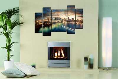 Модульная картина "Блеск ночного города"