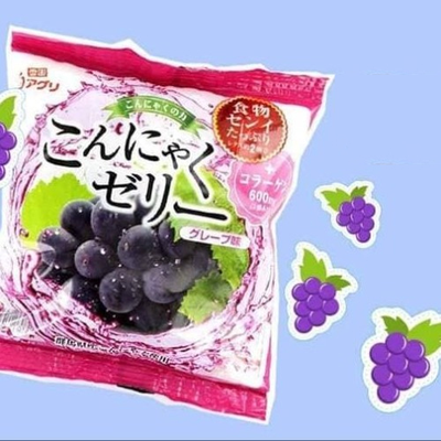 Желе "Yukiguni Aguri" порционное Конняку со вкусом винограда