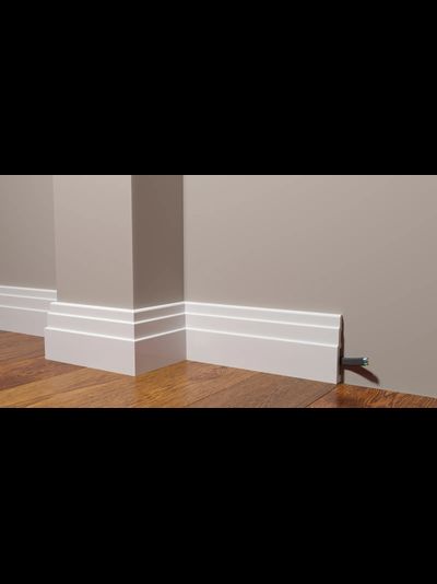 Напольный плинтус Decor-Dizayn DD704, для покраски, влагостойкий, ударопрочный, 2 метра