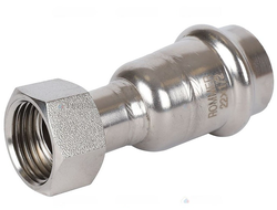 Переходник ROMMER с накидной гайкой ВПр-ВР, 22х1/2 из нержавеющей стали прессовой