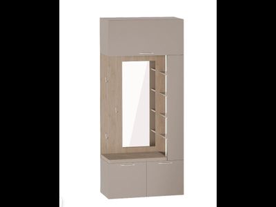Джерси прихожая Вешалка с зеркалом 1024х416х2325 Капучино