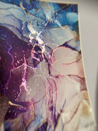 Слайдеры фольгированная акварель Alcohol Ink NF-003 SILVER