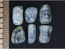 Берилл голубой (Аквамарин), галтовка в ассортименте, Россия (17-23 мм, 1-3 г) №11261