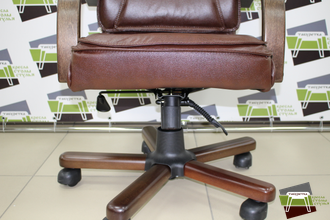 Кресло руководителя Лорд 1Д Н5 КЛ2002 кожа/кож.зам (коричневый)