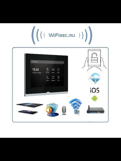 Novicam IMPULSE 7 IP WIFI BLACK - IP видеодомофон с сенсорным дисплеем 7", c переадресацией на смартфон с DVR (Smart Life/Tuya Smart)