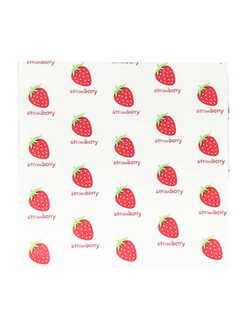 Бумага упаковочная для бенто-торта «Клубнички» 18 х 18 см, 1 лист