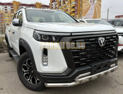 Защита переднего бампера двойная с перемычками Папа Тюнинг d60/42 для CHANGAN Hunter Plus 2022-