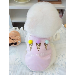 Майка Ice Cream для собак мелких пород и кошек, цвет Лаванда