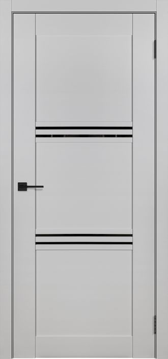 Дверь с современным покрытием Агат 4 эмалекс серый