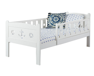Кровать детская Кидс-1 с лесенкой из массива сосны 80 х 160/180 см