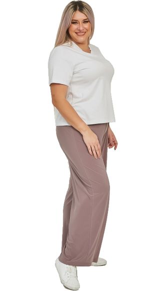 Свободные женские брюки арт. 1305 (Цвет коричневый) Размеры 58-66