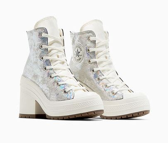 Converse Chuck 70 De Luxe Heel Metallic Silver