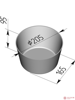 Форма хлебная круглая Л17 (205 х 165 х 95 мм)